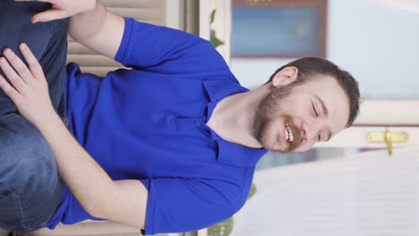 Vertical-video-of-Happy-and-peaceful-man.